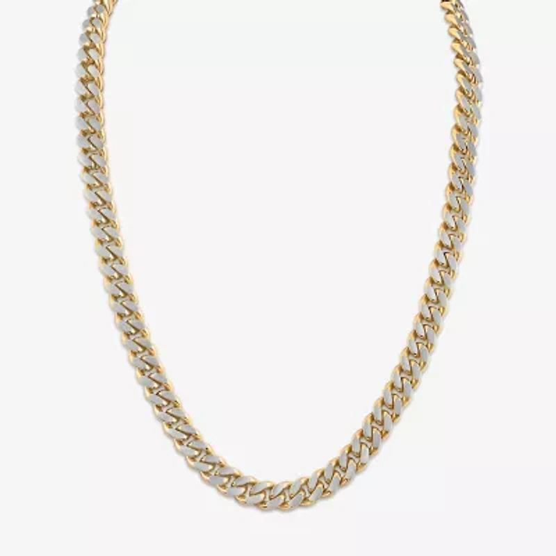 Bulova Mens Stainless Steel 24 Inch Curb Chain Necklace