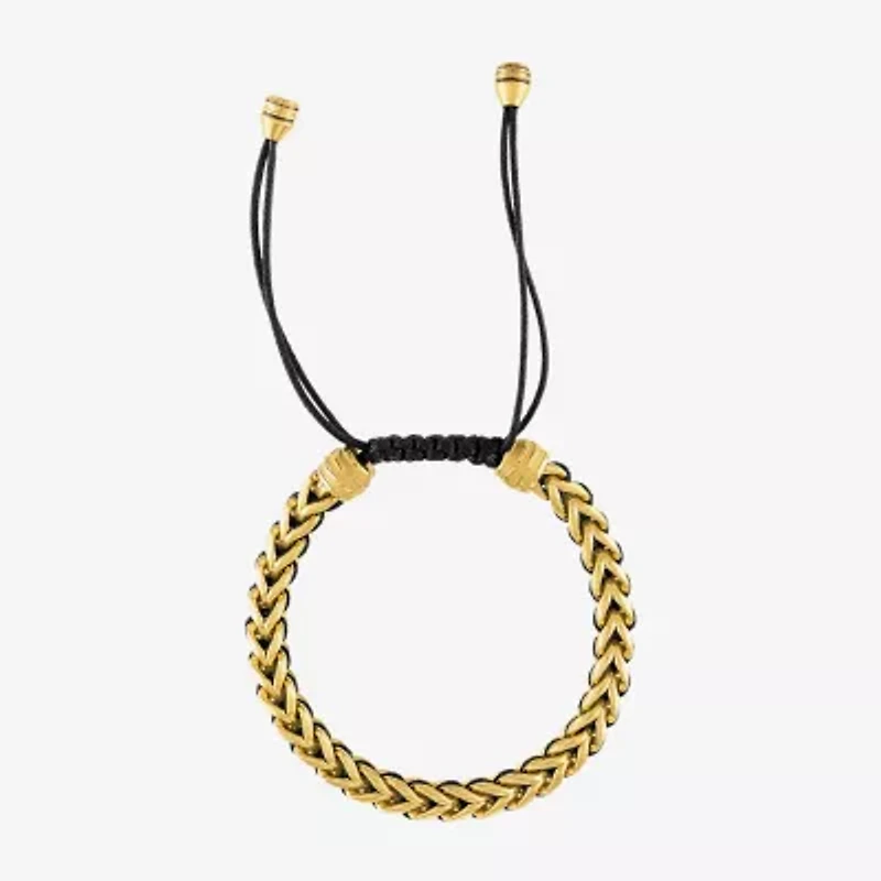 Bulova Mens Stainless Steel Bolo Bracelet