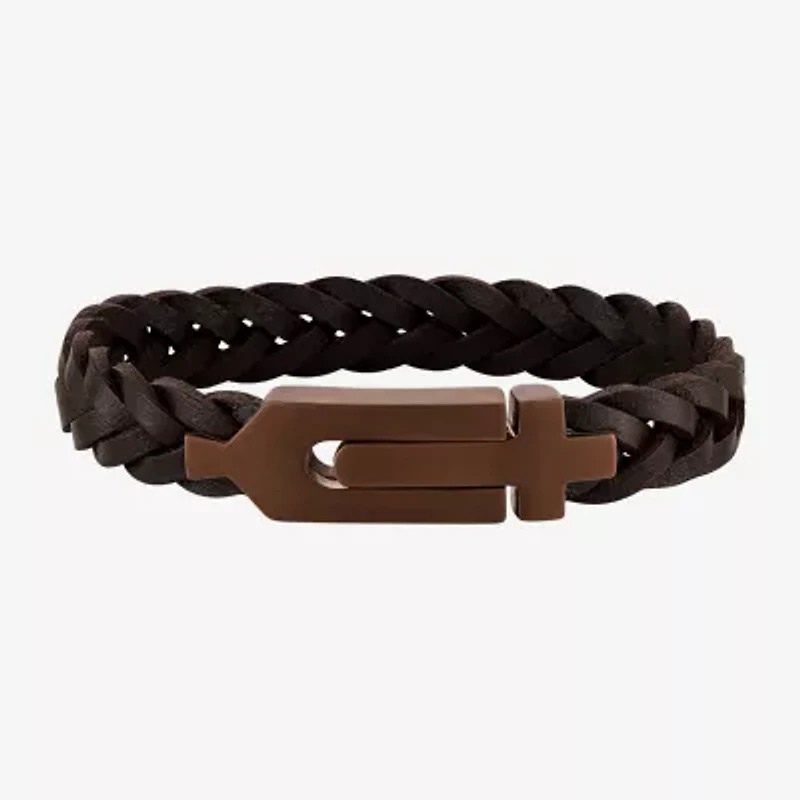 Bulova Mens Stainless Steel Wrap Bracelet