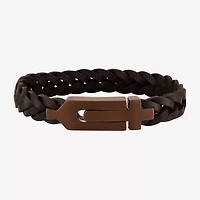 Bulova Mens Stainless Steel Wrap Bracelet