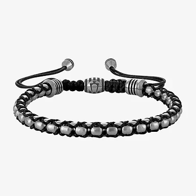 Bulova Mens Stainless Steel Bolo Bracelet