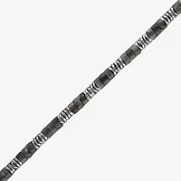 Bulova Mens Sterling Silver Beaded Bracelet