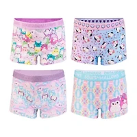 Little & Big Kid Girls 4 Pack Multi-Pack Boyshort Panty Gabp7700