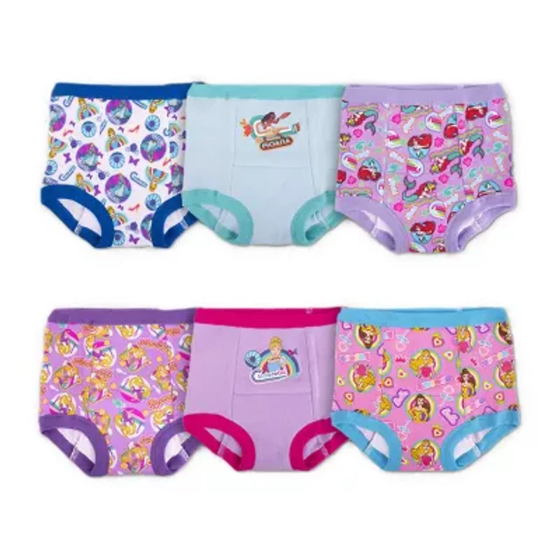 Toddler Girls Princess 6 Pack Brief Panty Gtp7135