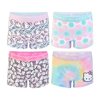Little & Big Kid Girls Hello Kitty 4 Pack Multi-Pack Boyshort Panty Gabp4583
