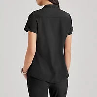 Barco Unify But163 Mission 1-Pocket Womens Plus Tall Henley Neck Short Sleeve Stretch Fabric Moisture Wicking Wrinkle Resistant Scrub Top