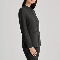 Barco Unify Buw884 Team 3- Pocket Funnel Collar Warm-Up Womens Stretch Fabric Moisture Wicking Wrinkle Resistant Scrub Jackets