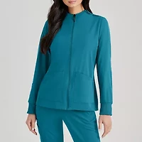 Barco Unify Buw884 Team 3- Pocket Funnel Collar Warm-Up Womens Stretch Fabric Moisture Wicking Wrinkle Resistant Scrub Jackets
