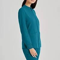 Barco Unify Buw884 Team 3- Pocket Funnel Collar Warm-Up Womens Stretch Fabric Moisture Wicking Wrinkle Resistant Scrub Jackets