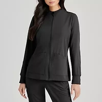 Barco Unify Buw884 Team 3- Pocket Funnel Collar Warm-Up Womens Plus Tall Stretch Fabric Moisture Wicking Wrinkle Resistant Scrub Jackets