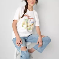 Martha'S Vineyard Oversized Womens Crew Neck Short Sleeve Juniors Graphic T-Shirt