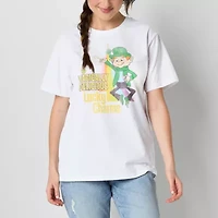 Grayson Threads, The Label Juniors Lucky Charms Boyfriend Womens Crew Neck Short Sleeve Graphic T-Shirt