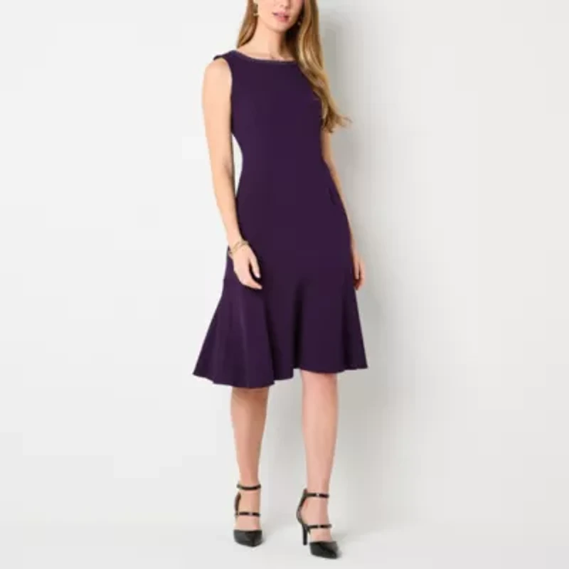 Maya Brooke Womens Embellished Jacket Dress