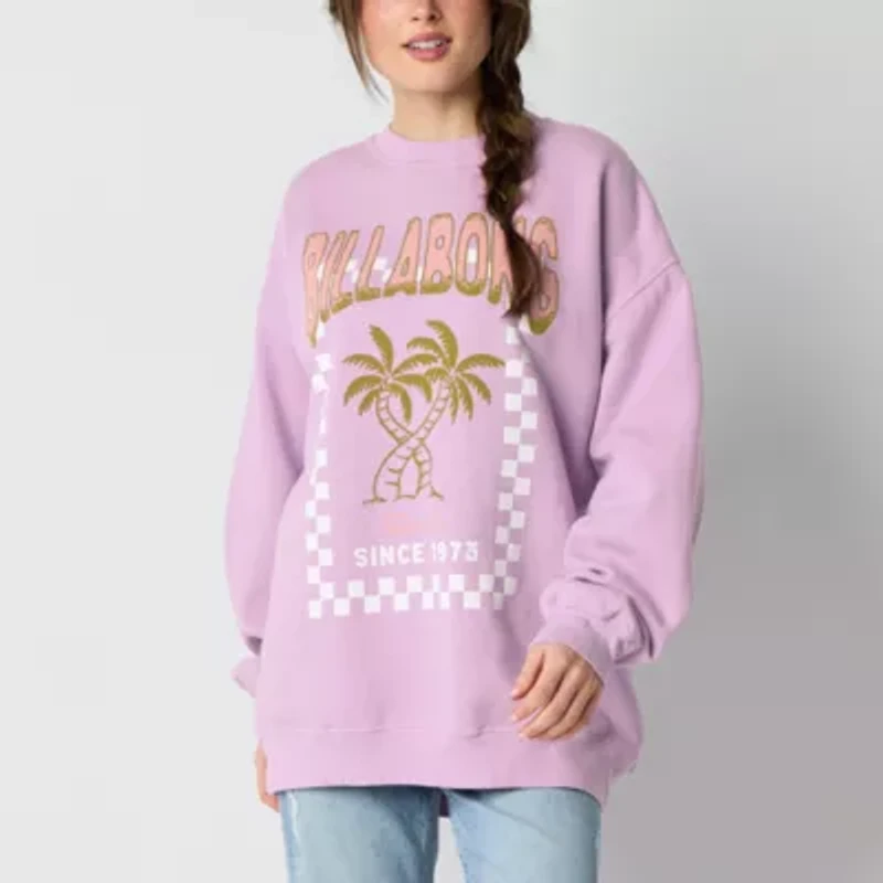 Billabong Womens Crew Neck Long Sleeve Juniors Sweatshirt