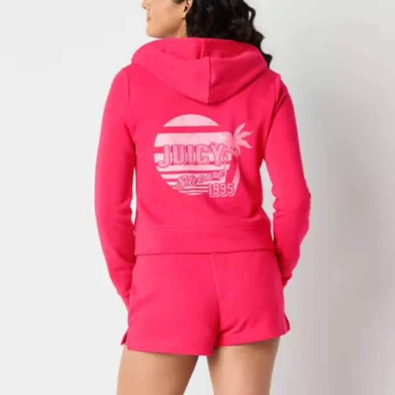 Juicy By Couture Womens Long Sleeve Zipper Juniors Hoodie