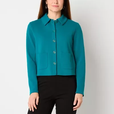 Liz Claiborne Womens Lightweight Cropped Jacket