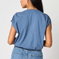 a.n.a Womens Round Neck Sleeveless T-Shirt