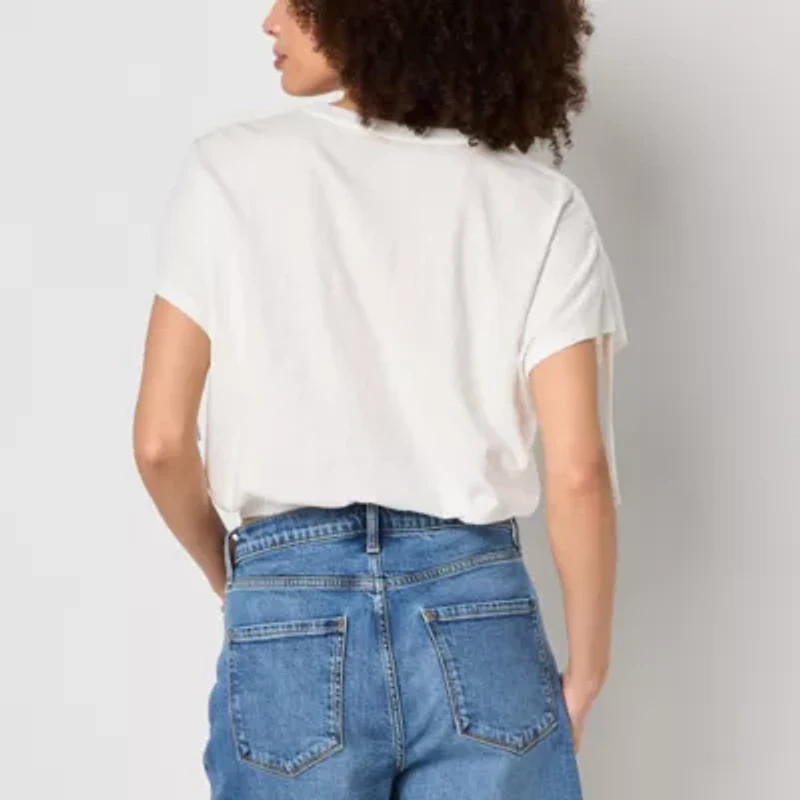 a.n.a Womens Round Neck Sleeveless T-Shirt