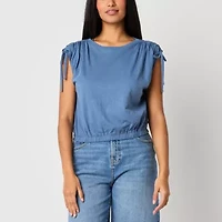 a.n.a Womens Round Neck Sleeveless T-Shirt