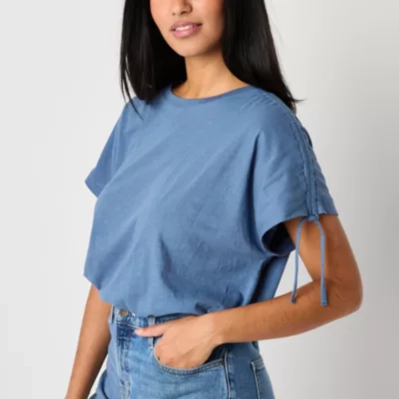 a.n.a Womens Round Neck Sleeveless T-Shirt