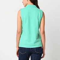St. John's Bay Womens Sleeveless Polo Shirt