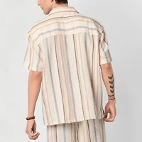 Arizona Mens Short Sleeve Button-Down Shirt