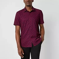 Stylus Mens Short Sleeve Regular Fit Button-Down Shirt