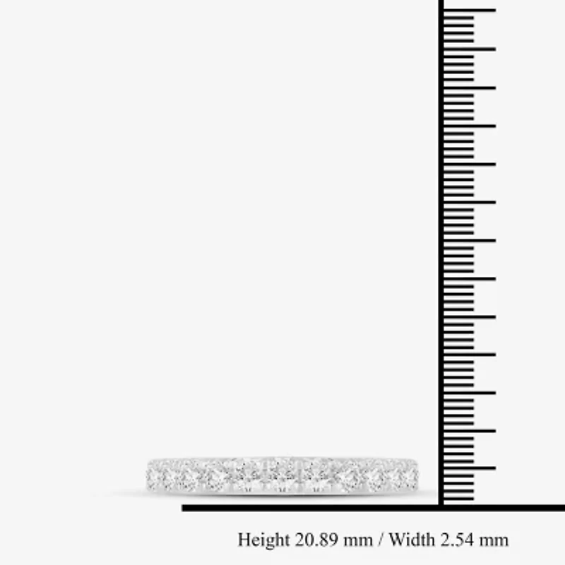 I/Si2) Womens 1/ CT. T.W. Lab Grown White Diamond Platinum Wedding Band