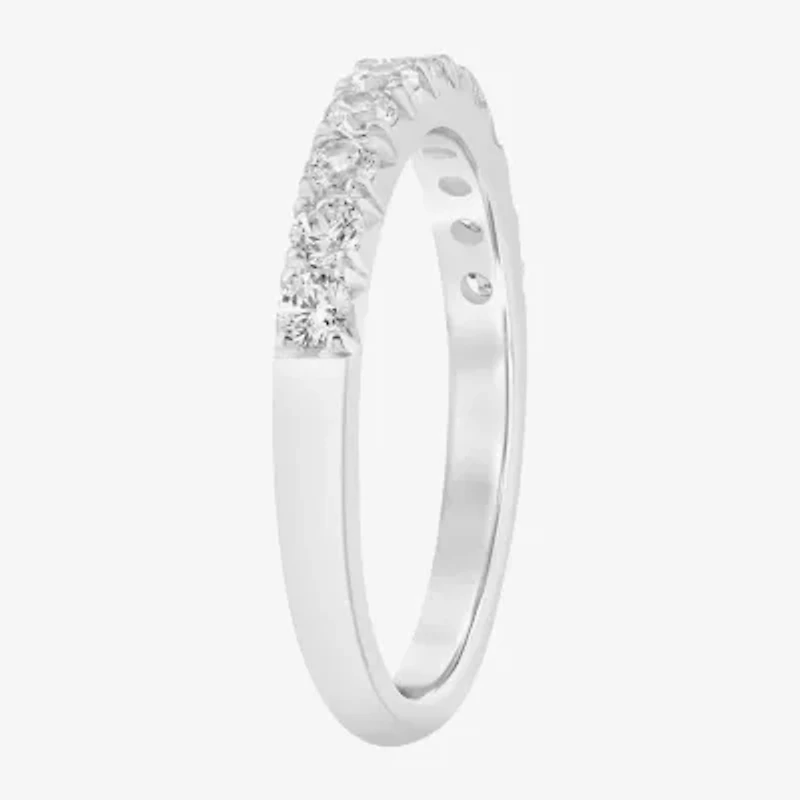 I/Si2) Womens 1/ CT. T.W. Lab Grown White Diamond Platinum Wedding Band