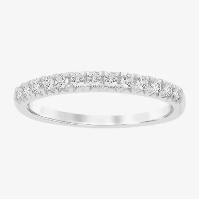(I/Si2) Womens 1/4 CT. T.W. Lab Grown White Diamond Platinum Wedding Band