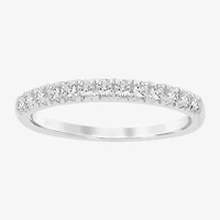 (I/Si2) Womens 1/4 CT. T.W. Lab Grown White Diamond Platinum Wedding Band