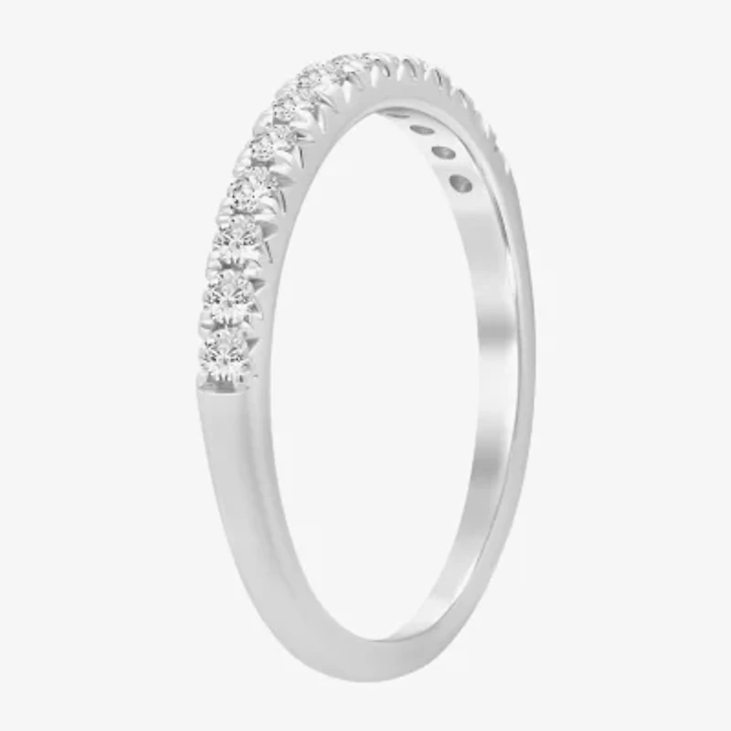 (I/Si2) Womens 1/4 CT. T.W. Lab Grown White Diamond Platinum Wedding Band
