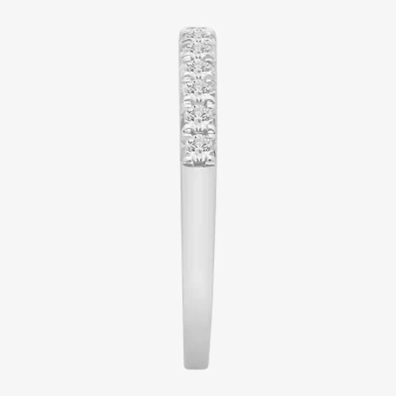 (I/Si2) Womens 1/4 CT. T.W. Lab Grown White Diamond Platinum Wedding Band