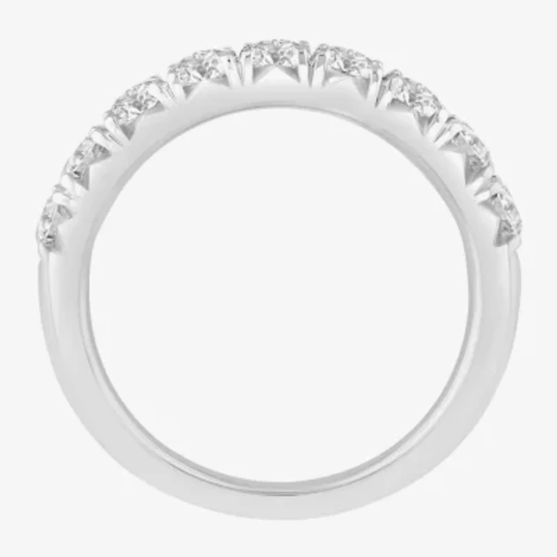 (I/Si2) Womens 2MM 1 CT. T.W. Lab Grown White Diamond Platinum Wedding Band