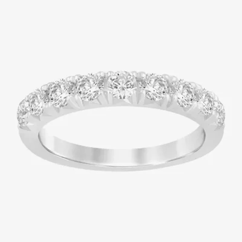 (I/Si2) Womens 2MM 1 CT. T.W. Lab Grown White Diamond Platinum Wedding Band