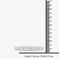 (I/Si2) Womens 2MM 1 CT. T.W. Lab Grown White Diamond Platinum Wedding Band