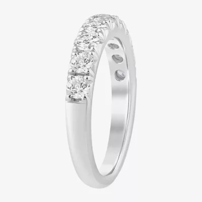 (I/Si2) Womens 2MM 1 CT. T.W. Lab Grown White Diamond Platinum Wedding Band