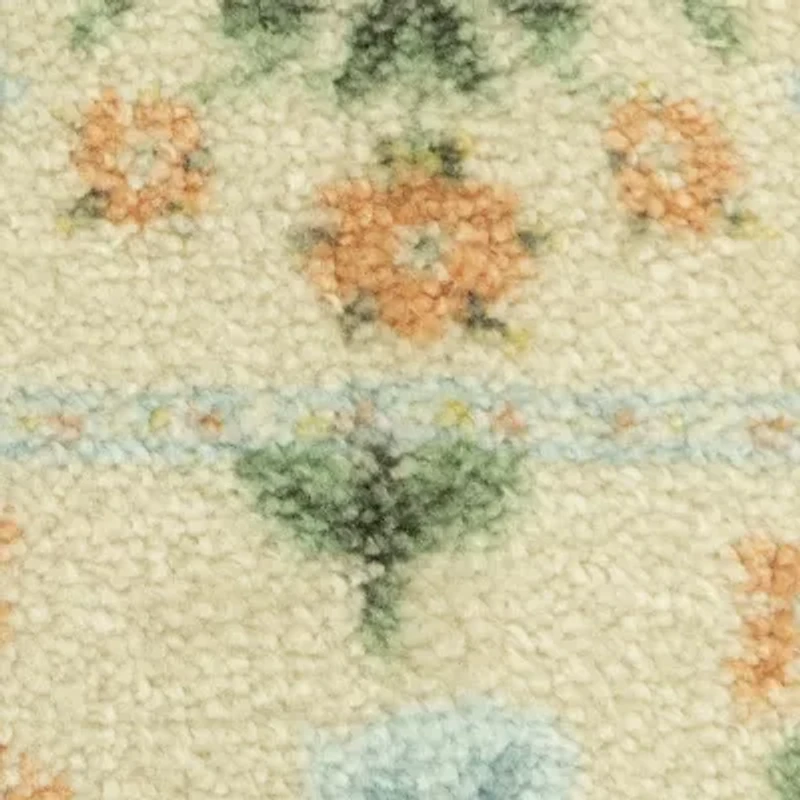 Maples Multi Floral Ivory Indoor Rectangular Runner