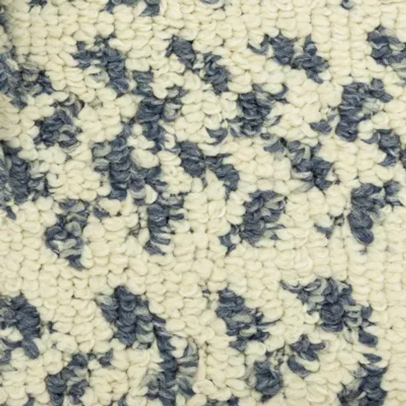 Maples Braided Squares Blue Indoor Rectangular Runner