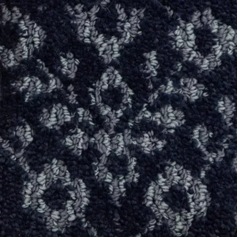 Maples Mono Navy Indoor Rectangular Accent Rug