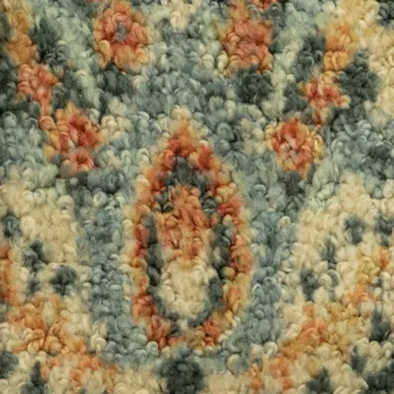 Maples Persian Navy Floral Indoor Rectangular Accent Rug