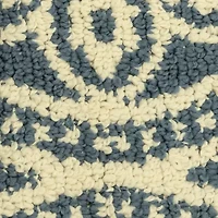 Maples Circle Medallion Blue Indoor Rectangular Accent Rug