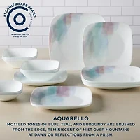 Corelle Aquarello 16-pc. Glass Dinnerware Set