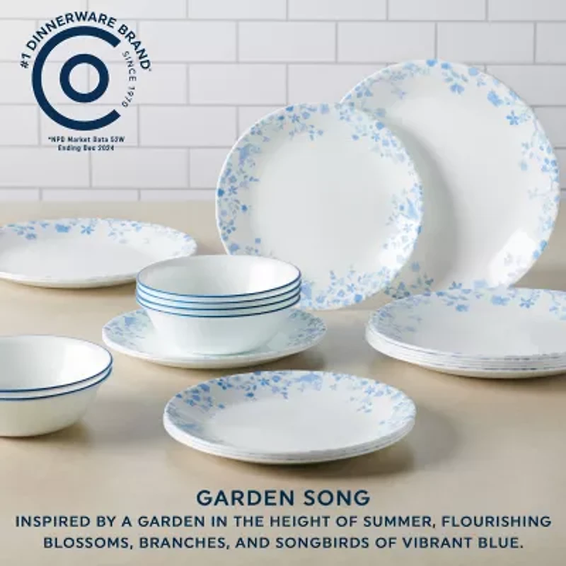 Corelle Garden Song 12-pc. Glass Dinnerware Set