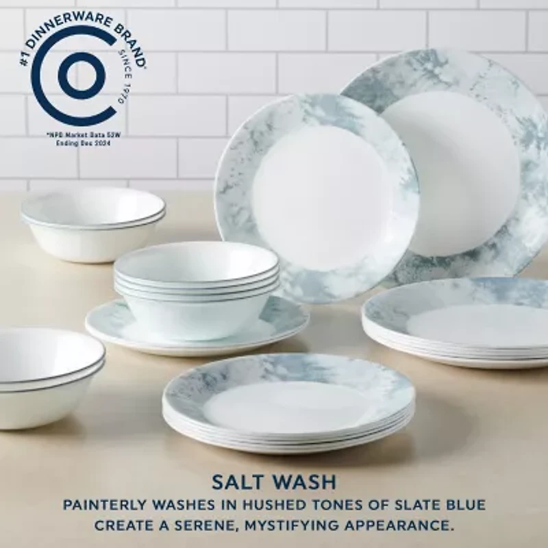 Corelle Salt Wash 12-pc. Glass Dinnerware Set