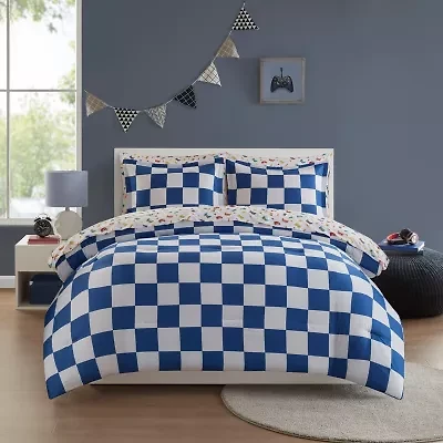 INK+IVY Kids Asher Checkered Complete Bedding Set with Sheets