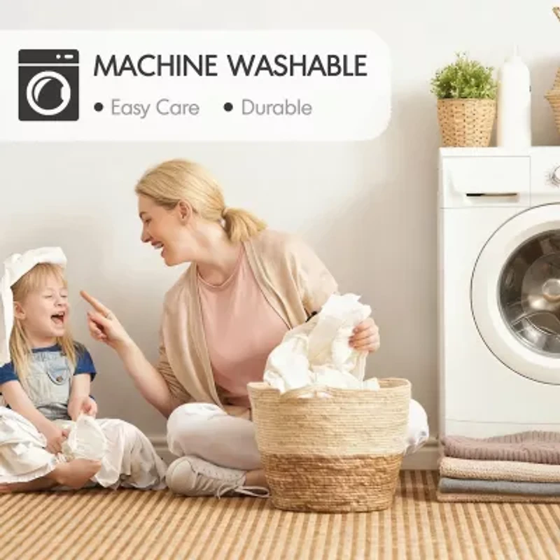 Intelligent Design Florence Embroidered Ruffle Easy Care Quilt Set