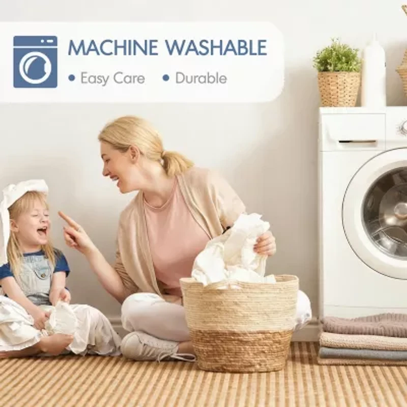 Intelligent Design Arya Floral Embroidered Ruffle Easy Care Quilt Set