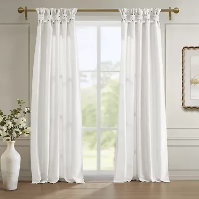 Madison Park Natalie Twist Tab Tab Top Light-Filtering Set of 2 Curtain Panel
