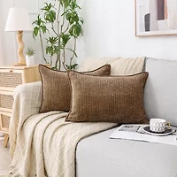 Regal Home Lila Ribbed Down Alt 14x20 Rectangular Throw Pillow